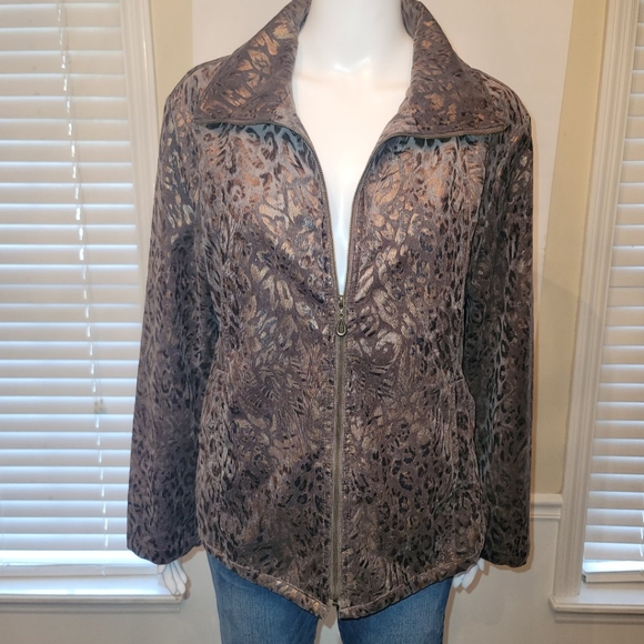 VINTAGE Gold Jacket by COMPANY COLLECTION, SZ 14P - Picture 7 of 12
